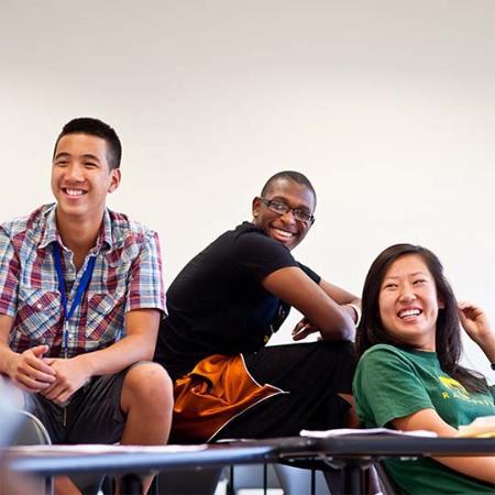 BBA Students classroom sitting at a desk