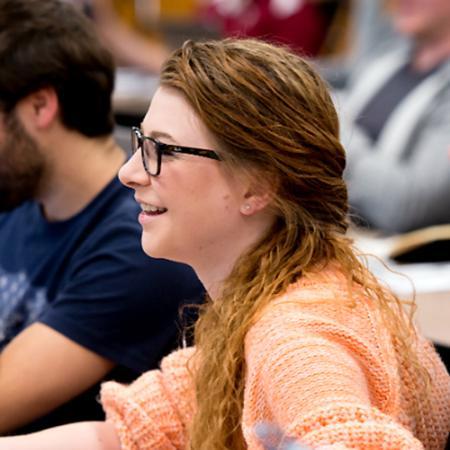 Profile of MS student smiling