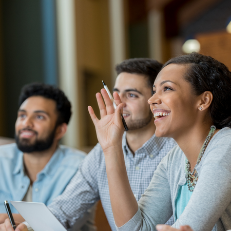 Students Raising Hands for Events